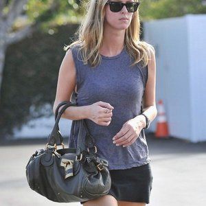 Chloe 🎄Paddington Pebbled Goldtone Leather Handbag